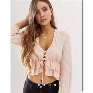 NEW Free People Samifran Long Sleeve Blouse